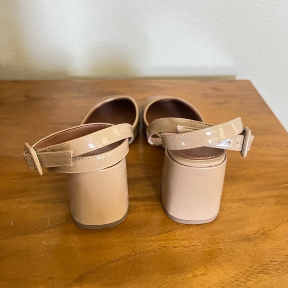 ASOS Block Heel Nude Ankle Wrap - Picture 4 of 5